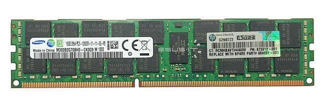 Arbeitspeicher 1x 16GB Samsung ECC REGISTERED DDR3 2Rx4 1600MHz PC3-12800 RDIMM | M393B2G70BH0-CK0