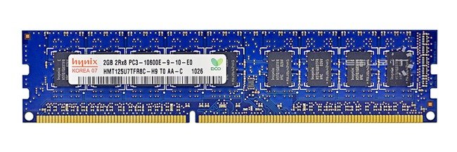 Arbeitspeicher 1x 2GB Hynix ECC UNBUFFERED DDR3  1333MHz PC3-10600 UDIMM | HMT125U7TFR8C-H9