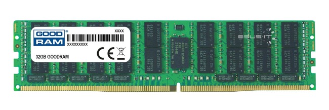 Arbeitspeicher 1x 32GB GoodRAM ECC LOAD REDUCED DDR4 2Rx4 2400MHz PC4-19200 LRDIMM | W-MEM2400LR4D432G