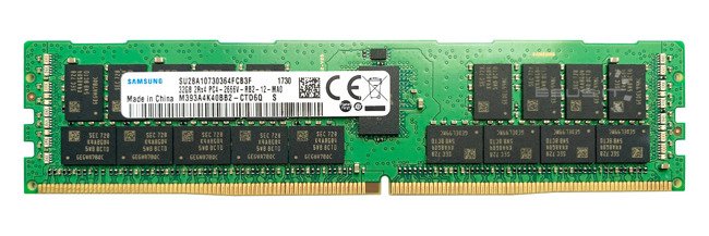 Arbeitspeicher 1x 32GB Samsung ECC REGISTERED DDR4 2Rx4 2666MHZ PC4-21300 RDIMM | M393A4K40BB2-CTD