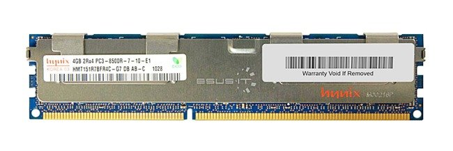 Arbeitspeicher 1x 4GB Hynix ECC REGISTERED DDR3  1066MHz PC3-8500 RDIMM | HMT151R7BFR4C-G7