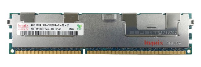 Arbeitspeicher 1x 4GB Hynix ECC REGISTERED DDR3  1333MHz PC3-10600 RDIMM | HMT151R7TFR4C-H9