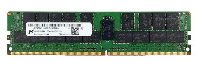 Arbeitspeicher 1x 64GB Micron ECC LOAD REDUCED DDR4 4Rx4 2400MHz PC4-19200 LRDIMM | MTA72ASS8G72LZ-2G3