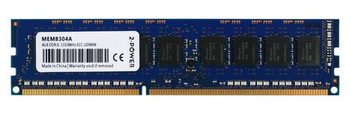 Arbeitspeicher 1x 8GB 2-POWER ECC UNBUFFERED DDR3 2Rx8 1333MHz PC3-10600 UDIMM | MEM8304A