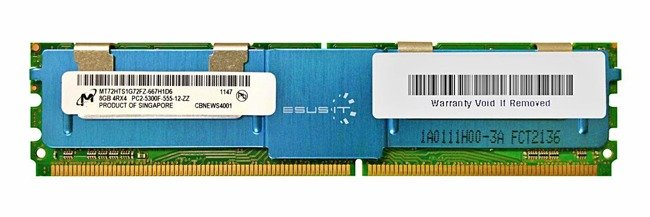 Arbeitspeicher 1x 8GB Hynix ECC FULLY BUFFERED DDR2 667MHz PC2-5300 FBDIMM | MT72HTS1G72FZ-667H1D6