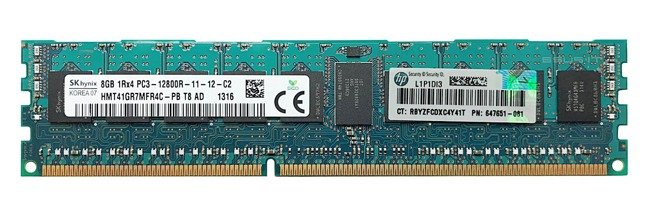 Arbeitspeicher 1x 8GB Hynix ECC REGISTERED DDR3  1600MHz PC3-12800 RDIMM | HMT41GR7MFR4C-PB