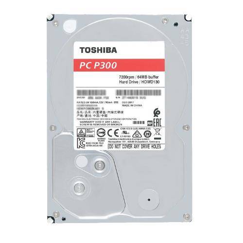 Festplatte Toshiba P300 3.5'' HDD 1TB 7200RPM SATA 6Gb/s 128MB | HDWD110UZSVA