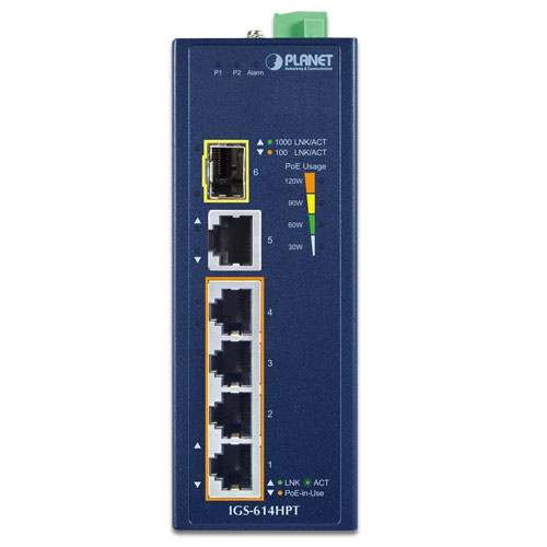 Schalter Planet IGS-614HPT 5x 1Gb 120 W PoE+