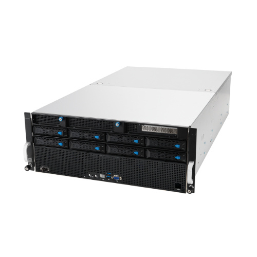 Serverplattform ASUS 4U ESC8000A-E11-SKU1/2.2KW(1+1)/2PCIe/2NVMe 90SF0214-M001B0 AMD x 2 DDR4 x 32 10 x 2.5" SATA/SAS+2NVME PSU 1+1