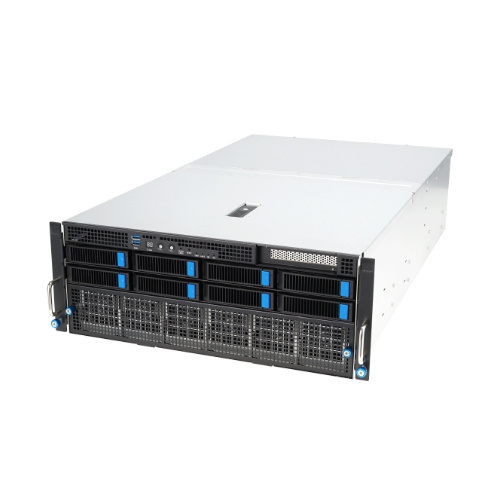 Serverplattform ASUS 4U ESC8000A-E12-SKU1/1G/3kW(2+2)/3PCIe 90SF02H1-M000L0 AMD x 2 DDR5 x 24 9 x 2.5" SATA PSU 2+2