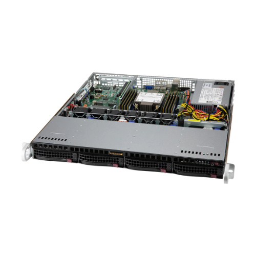 Serverplattform Supermicro 1U 510P-M SYS-510P-M Intel x 1 DDR4 x 8 4 x 3.5" SATA/SAS/NVME PSU 1