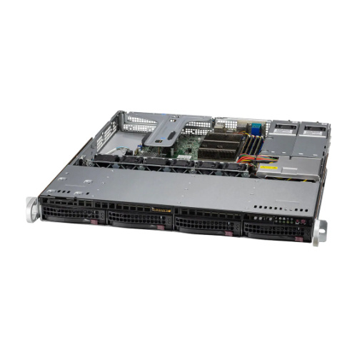 Serverplattform Supermicro 1U 510T-MR SYS-510T-MR Intel x 1 DDR4 x 4 4 x 3.5" SATA PSU 1+1