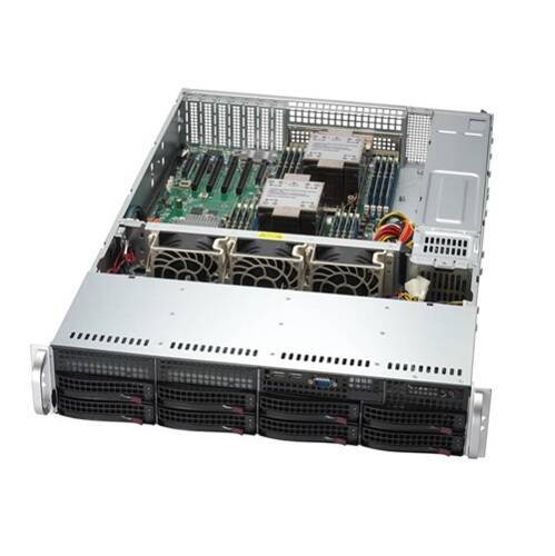 Serverplattform Supermicro 2U 621P-TRT SYS-621P-TRT Intel x 2 DDR5 x 16 8 x 3.5" SATA/SAS/NVME PSU 1+1