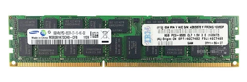 Arbeitspeicher 1x 8GB Samsung ECC REGISTERED DDR3  1066MHz PC3-8500 RDIMM | M393B1K73CH0-CF8