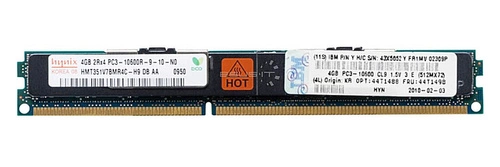 Arbeitspeicher 1x 4GB Hynix ECC REGISTERED DDR3  1333MHz PC3-10600 RDIMM | HMT351V7BMR4C-H9