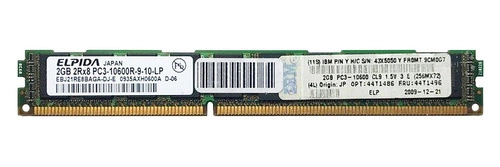 Arbeitspeicher 1x 2GB ELPIDA ECC REGISTERED DDR3 1333MHz PC3-10600 RDIMM | EBJ21RE8BAGA-DJ-E