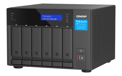 NAS-Server QNAP TVS-h674-i3-16G 6x SSD | HDD SATA 16GB RAM