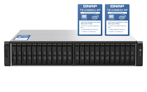 NAS-Server QNAP TS-h3088XU-RP-W1270-64G 30x SSD | HDD SATA 64GB RAM