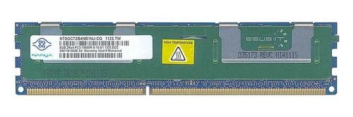 Arbeitspeicher 1x 8GB Nanya ECC REGISTERED DDR3  1066MHz PC3-10600 RDIMM | NT8GC72B4NB1NJ-CG