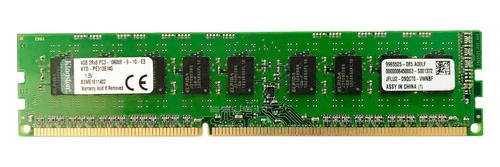 Arbeitspeicher 1x 4GB Kingston ECC UNBUFFERED DDR3 1333MHz PC3-10600 UDIMM | KTD-PE313E/4G